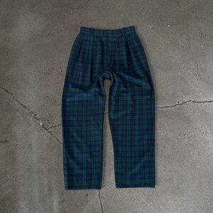 Vintage Wool Plaid Trousers